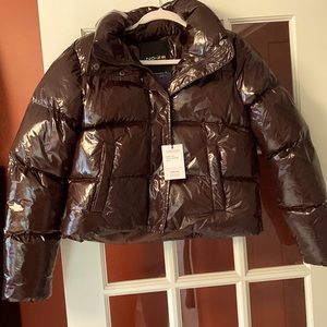 Noize coco cropped puffer in espresso